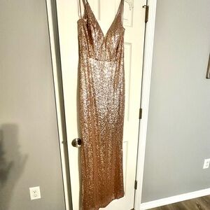 Reverly Rose Gold Sequin Dress